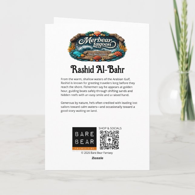 Tarjeta Merbear Lagoon - Rashid Al-Bahr (Reverso)