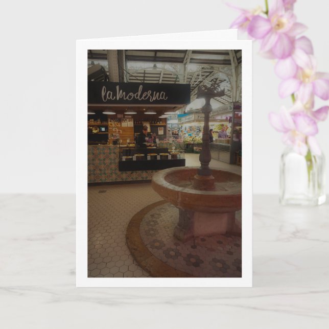 Tarjeta Mercado Central de Valencia, España (Orquídea)