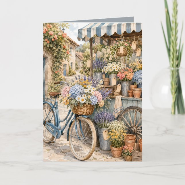 Tarjeta Mercado de Flores Bloomcore Bicicleta (Anverso)