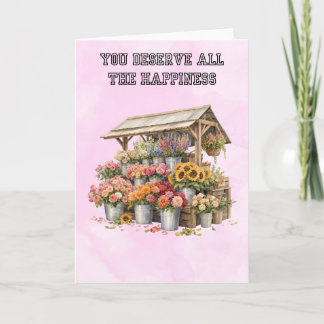 Tarjeta Mercado de Flores Felicitación Te Mereces Toda la