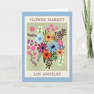 Tarjeta Mercado de Flores, Los Ángeles,