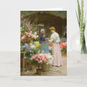Tarjeta Mercado de flores   Victor Gabriel Gilbert
