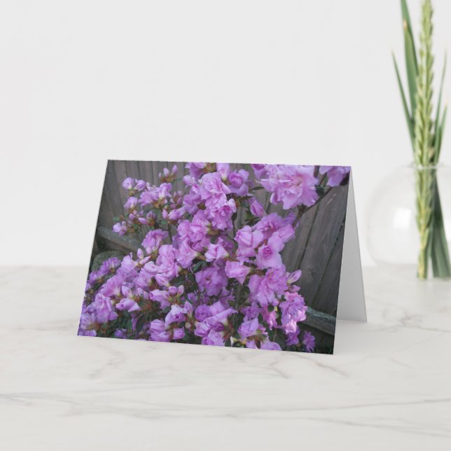 Tarjeta Mercancía de Azaleas Purpúreas (Anverso)