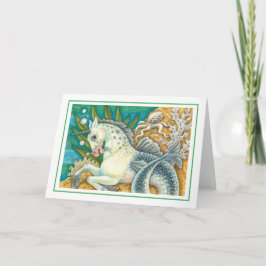 Tarjeta MERHORSE & WHITE OCTOPUS, FANTASÍA UNICORN Blank