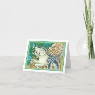 Tarjeta MERHORSE & WHITE OCTOPUS, FANTASÍA UNICORN Blank