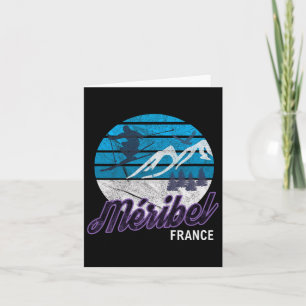 Tarjeta Meribel Alpes franceses Moutiers Francia Skowboard