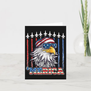 Tarjeta Merica 4 De Julio Eagle Mullet Bandera Estadounide