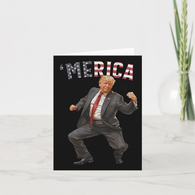 Tarjeta Merica Trump Feliz 4 De Julio Bandera Norteamerica (Anverso)