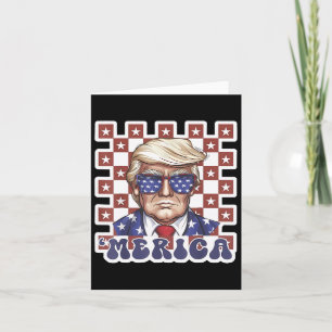Tarjeta Merica Trump Feliz 4 De Julio Bandera Norteamerica