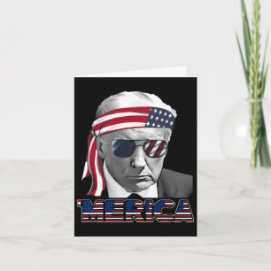 Tarjeta Merica Trump Feliz 4 De Julio Bandera Norteamerica