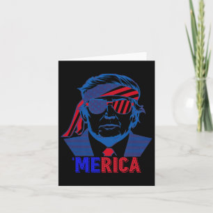 Tarjeta Merica Trump Feliz 4 De Julio Bandera Norteamerica