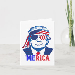 Tarjeta Merica Trump Feliz 4 De Julio Bandera Norteamerica
