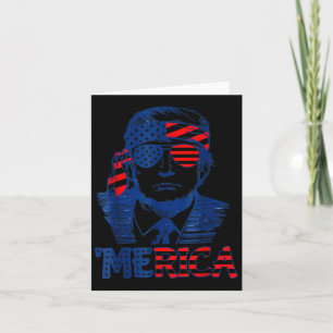 Tarjeta Merica Trump Feliz 4 De Julio Bandera Norteamerica