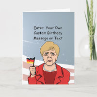 Merkel con bandera alemana - - -