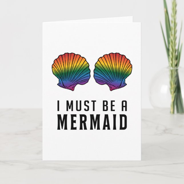 Tarjeta Mermaid Beach Carnaval de Bikini Bra Shell BH rega (Anverso)