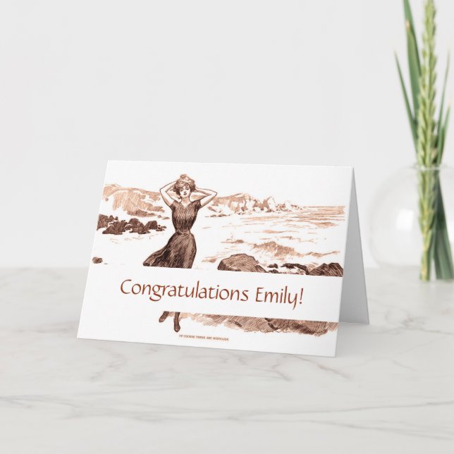 Tarjeta Mermaid Beach Gibson Chica Vieja (Anverso)