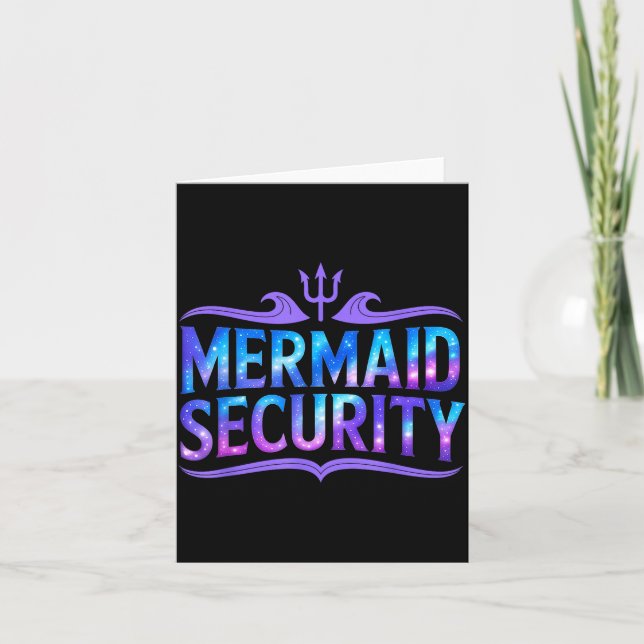 Tarjeta Mermaid Security Funny Dad Father Daughter Birthda (Anverso)