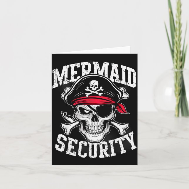 Tarjeta Mermaid Security Rate Dad Brother Halloween  (Anverso)