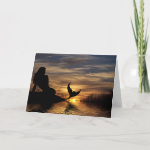 Tarjeta Mermaid Sunset Notecard