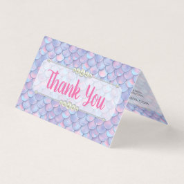 Tarjeta Mermaid Tail Scale & Pearl Boutique Shop Gracias