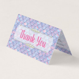 Tarjeta Mermaid Tail Scale & Pearl Boutique Shop Gracias