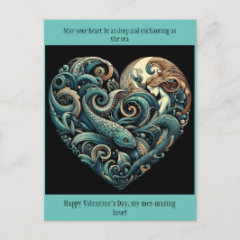 Tarjeta Mermaid Valentine Post