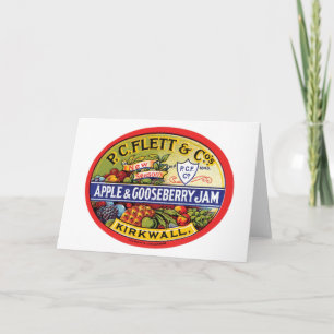 Tarjeta Mermelada de manzana y grosella de PC Flett & Cos.