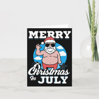 Tarjeta Merricristmas En Julio Funny Santa