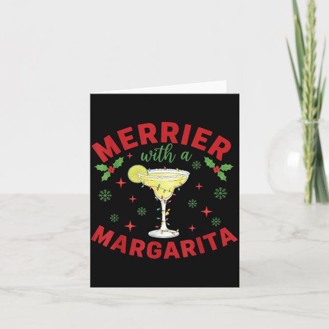 Tarjeta Merrier With A Margarita Christmas  (Anverso)