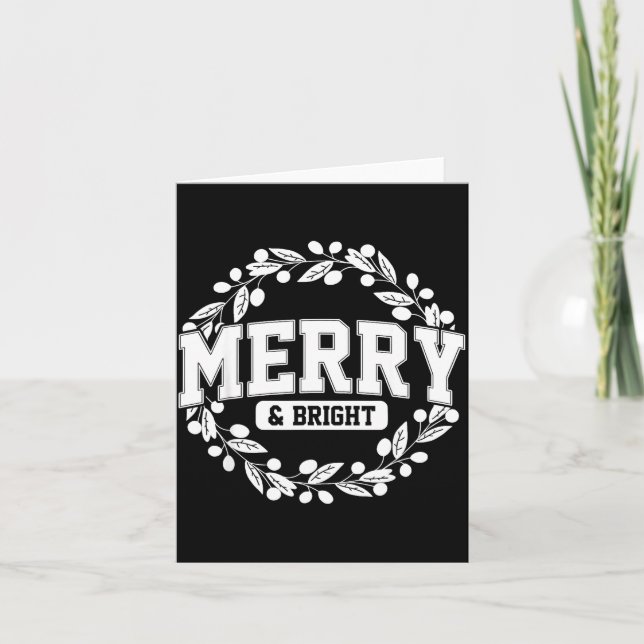 Tarjeta Merry And Bright Moody And Uptight Christmas Coupl (Anverso)
