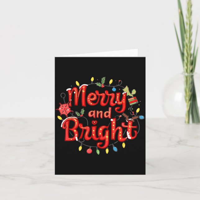 Tarjeta Merry And Bright Moody And Uptight Christmas Coupl (Anverso)