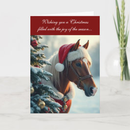 Tarjeta Merry and Mane Christmas Card