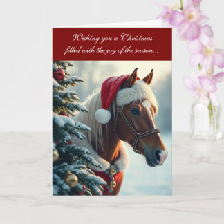 Tarjeta Merry and Mane Christmas Card