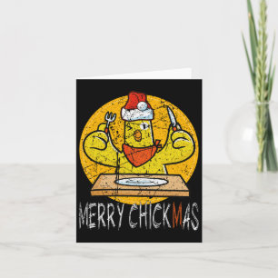 Tarjeta Merry Chickmas Navidades