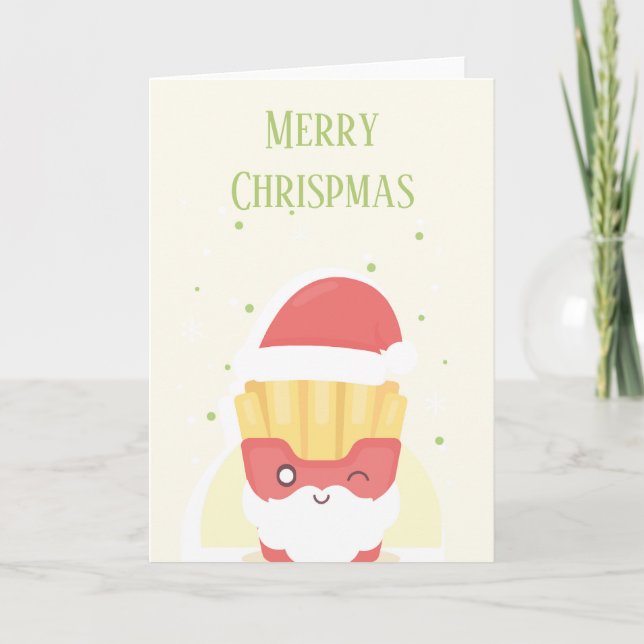 Tarjeta Merry Chrispmas Folded Greeting Card (Anverso)