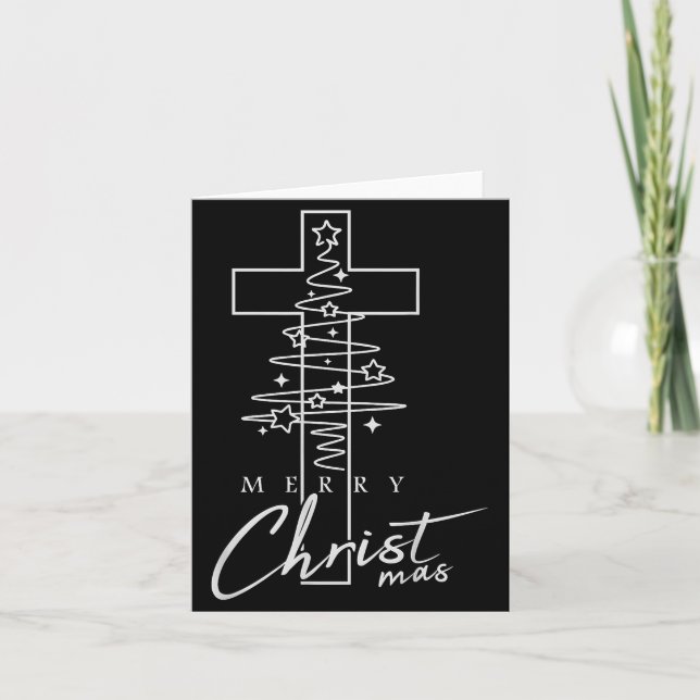 Tarjeta Merry Christ Mas Christian Christmas Jesus Christm (Anverso)