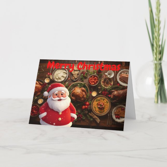 Tarjeta Merry Christmas. (Anverso)