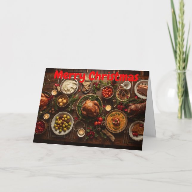 Tarjeta Merry Christmas. (Anverso)