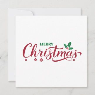 Tarjeta Merry Christmas calligraphy hand Letters