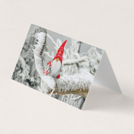 Tarjeta Merry Christmas Card Gnome Red Gorra