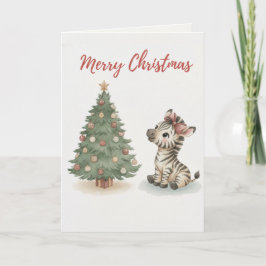 Tarjeta Merry Christmas Cat Card Cute Cat Tangled