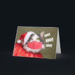 Tarjeta Merry Christmas Cat in Santa Outfit and Face Mask<br><div class="desc">This kitty decked out in a Santa costume and a matching red coronavirus face mask is a purrfect way to wish someone a Merry Christmas!</div>