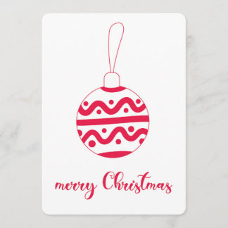 Tarjeta Merry Christmas flat card