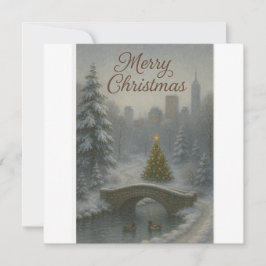 Tarjeta Merry Christmas from Central Park – Elegant Winter