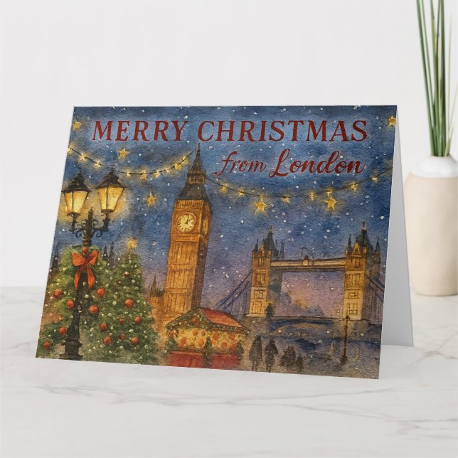 Tarjeta Merry Christmas from London (Anverso)