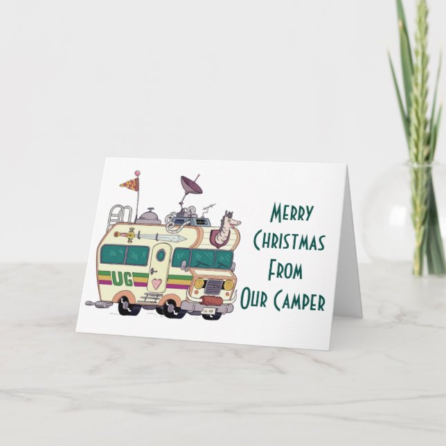 TARJETA ****MERRY CHRISTMAS**** FROM ***OUR CAMPER*** (Anverso)