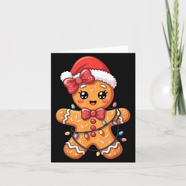Tarjeta Merry Christmas Gingerbread  (Anverso)