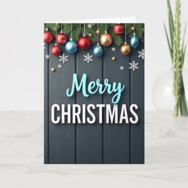 Tarjeta Merry Christmas Greeting Card (Anverso)