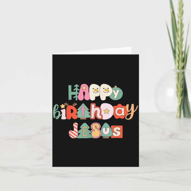 Tarjeta Merry Christmas Jesus Is The Gift To The World Chr (Anverso)