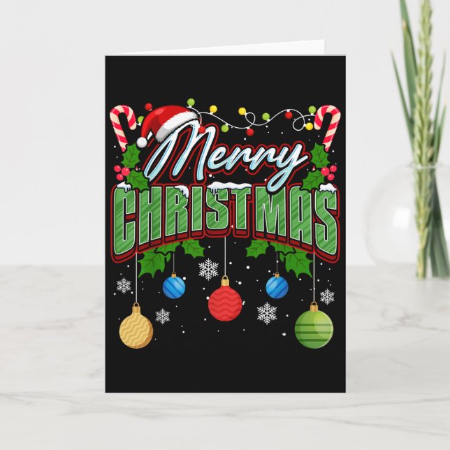 Tarjeta Merry Christmas Matching Family Merry Christmas Xm (Anverso)